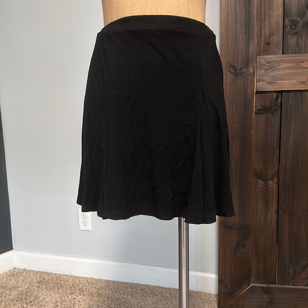 Black mini skirt